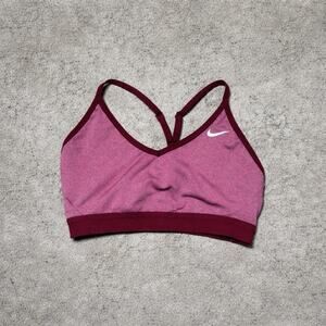 Nike Indy Sports Bra, M Women's Light Support Padding Adjustable Strap Red Pink